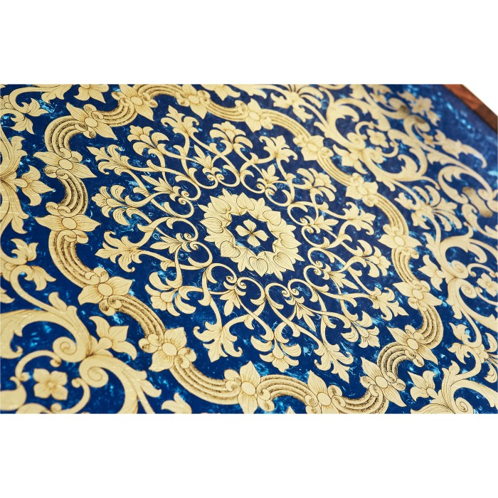 Lapis Blue Églomisé Side Table