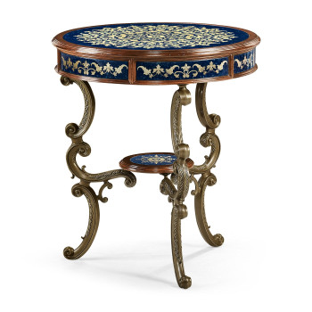 Lapis Blue Églomisé Side Table