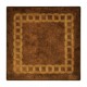 Rope twist walnut square side table (small)