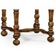 Rope twist walnut square side table (small)