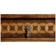 Rope twist walnut square side table (small)