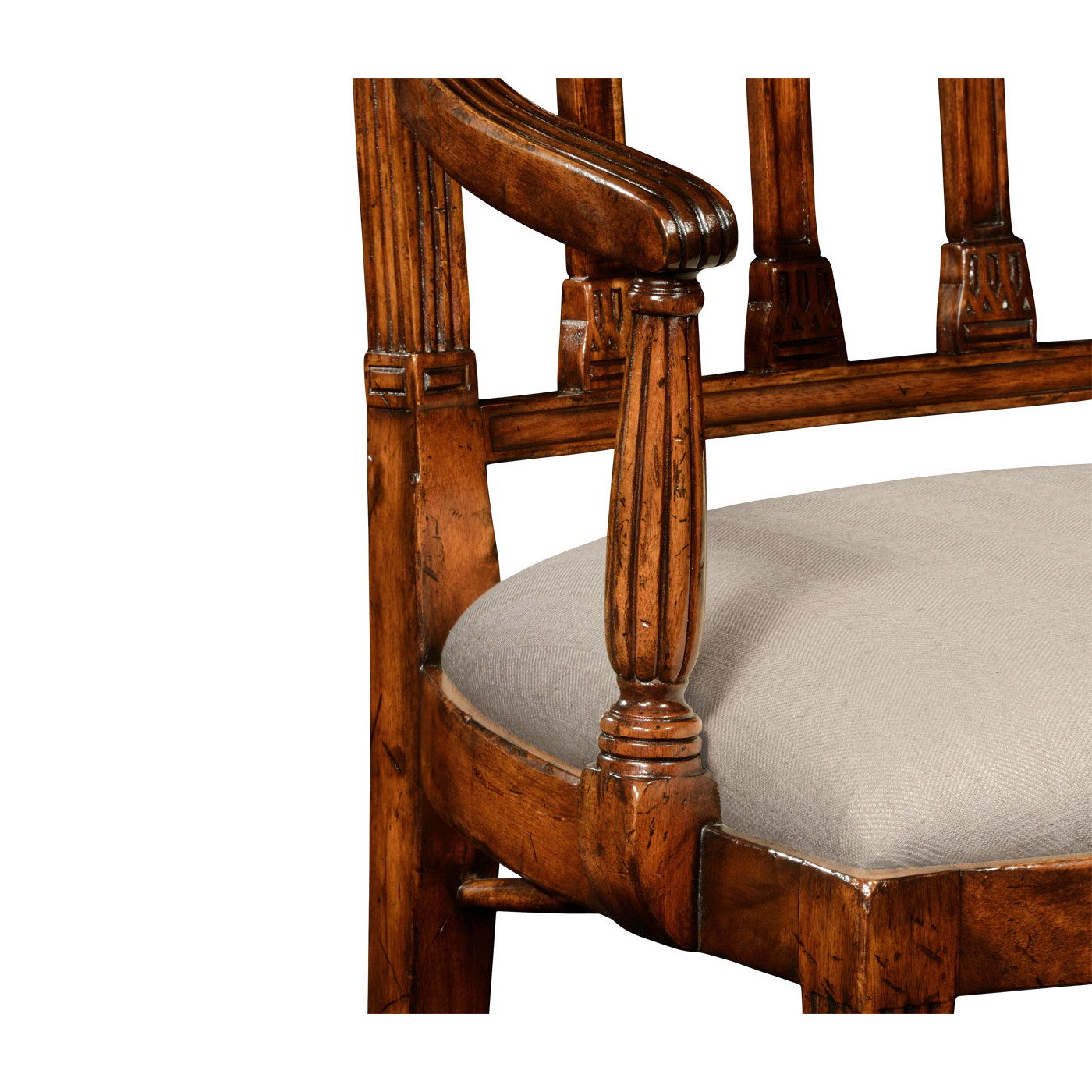 Dining chair with column back (Arm)