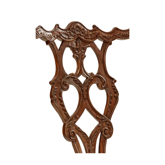 Chippendale Rococo Quatrefoil Arm Chair