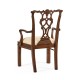 Chippendale Rococo Quatrefoil Arm Chair