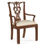 Chippendale Rococo Quatrefoil Arm Chair