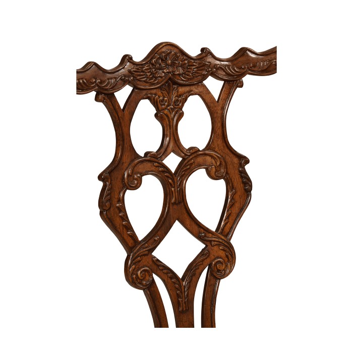 Chippendale Rococo Quatrefoil Side Chair