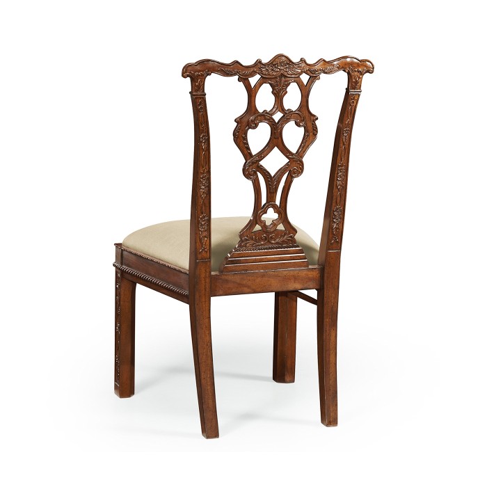 Chippendale Rococo Quatrefoil Side Chair