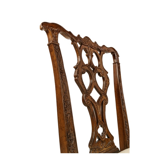 Chippendale Rococo Quatrefoil Side Chair