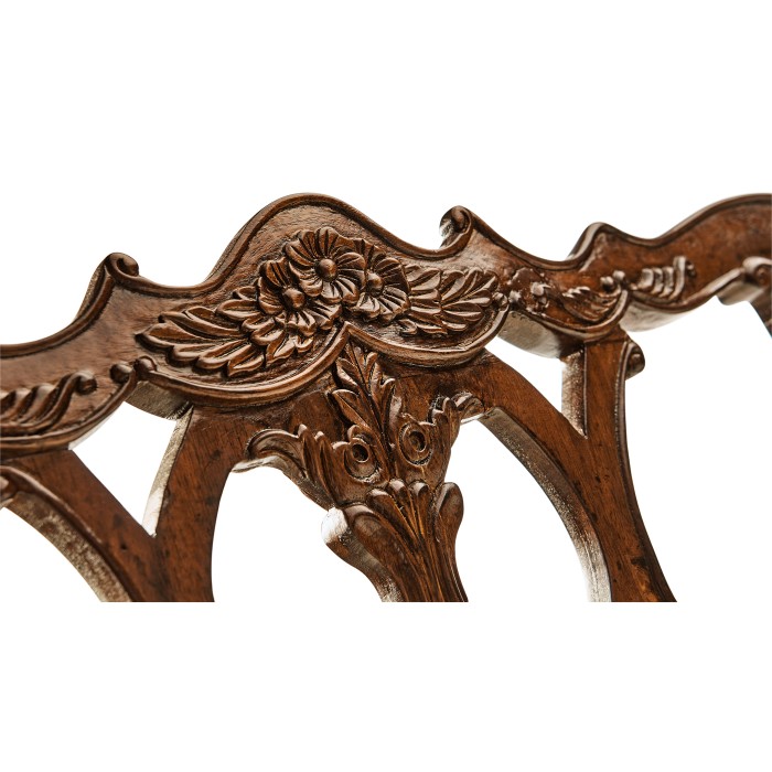Chippendale Rococo Quatrefoil Side Chair