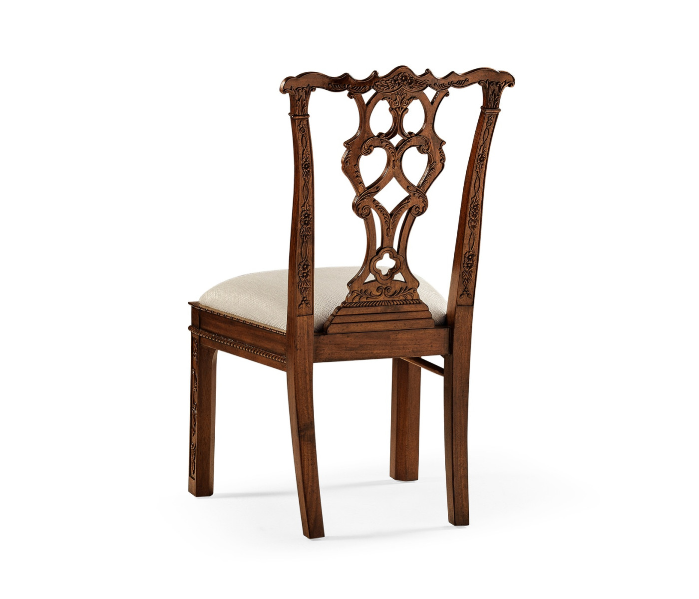 Chippendale Rococo Quatrefoil Side Chair
