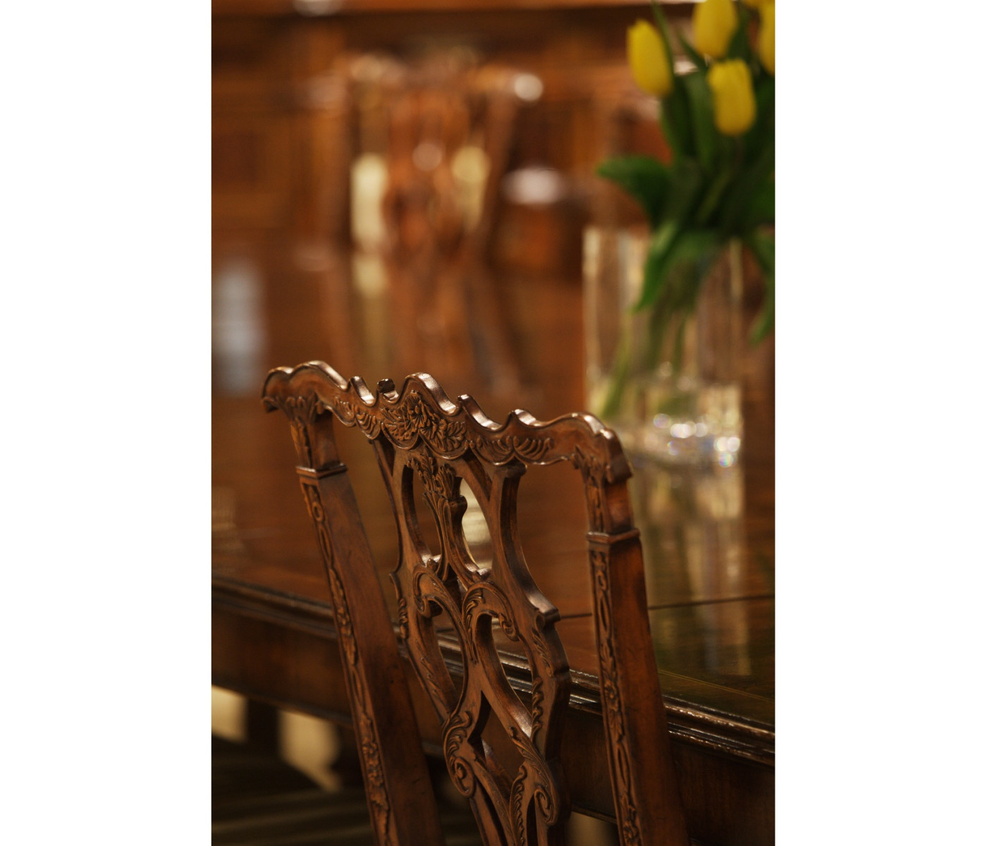 Chippendale Rococo Quatrefoil Side Chair