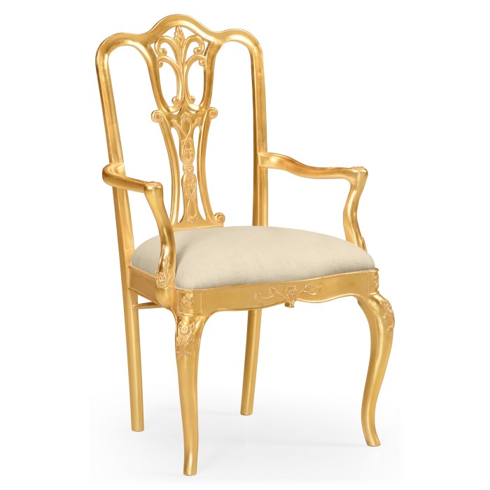 Gilded 18th Century Dining Arm Chair