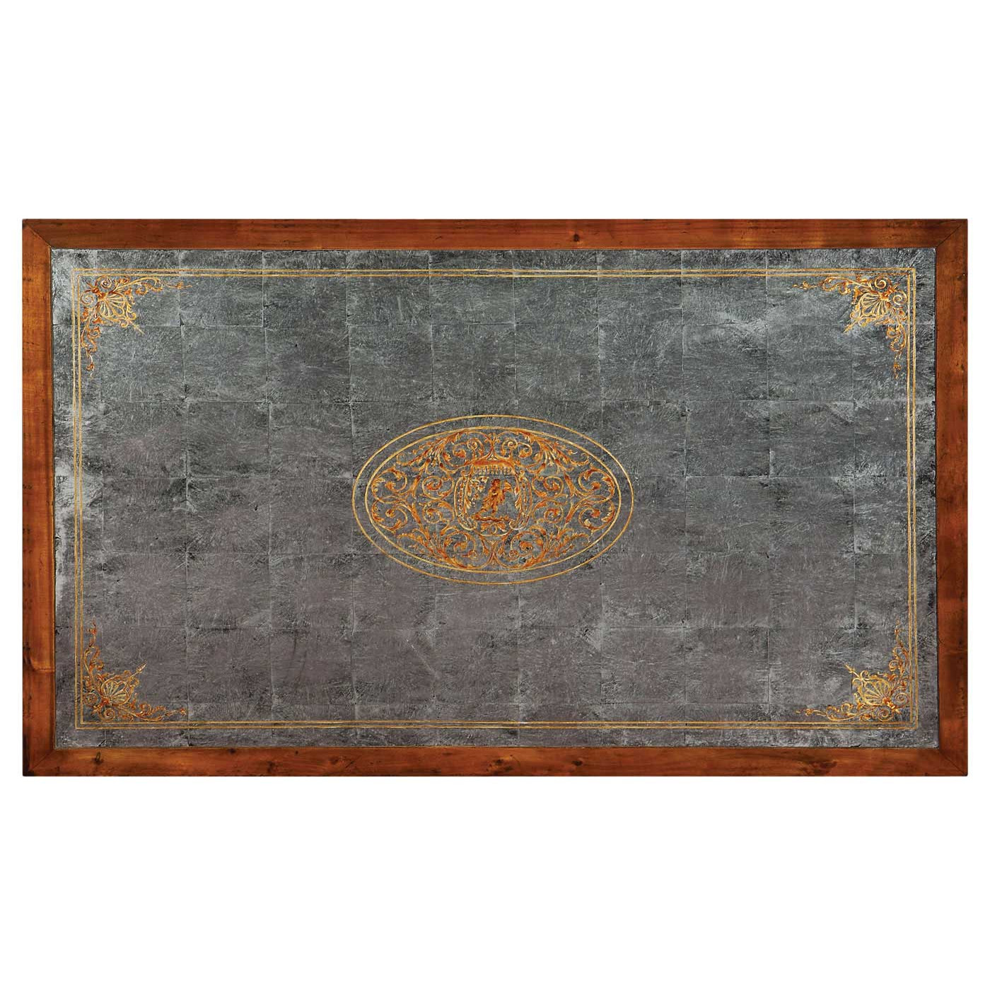 Cabriole leg églomisé coffee table