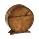 Circular Light Walnut & Floral Inlay Placemat Box