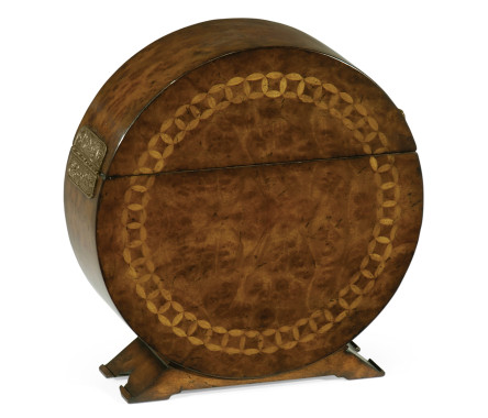 Circular Walnut & Circular Inlay Placemat Box