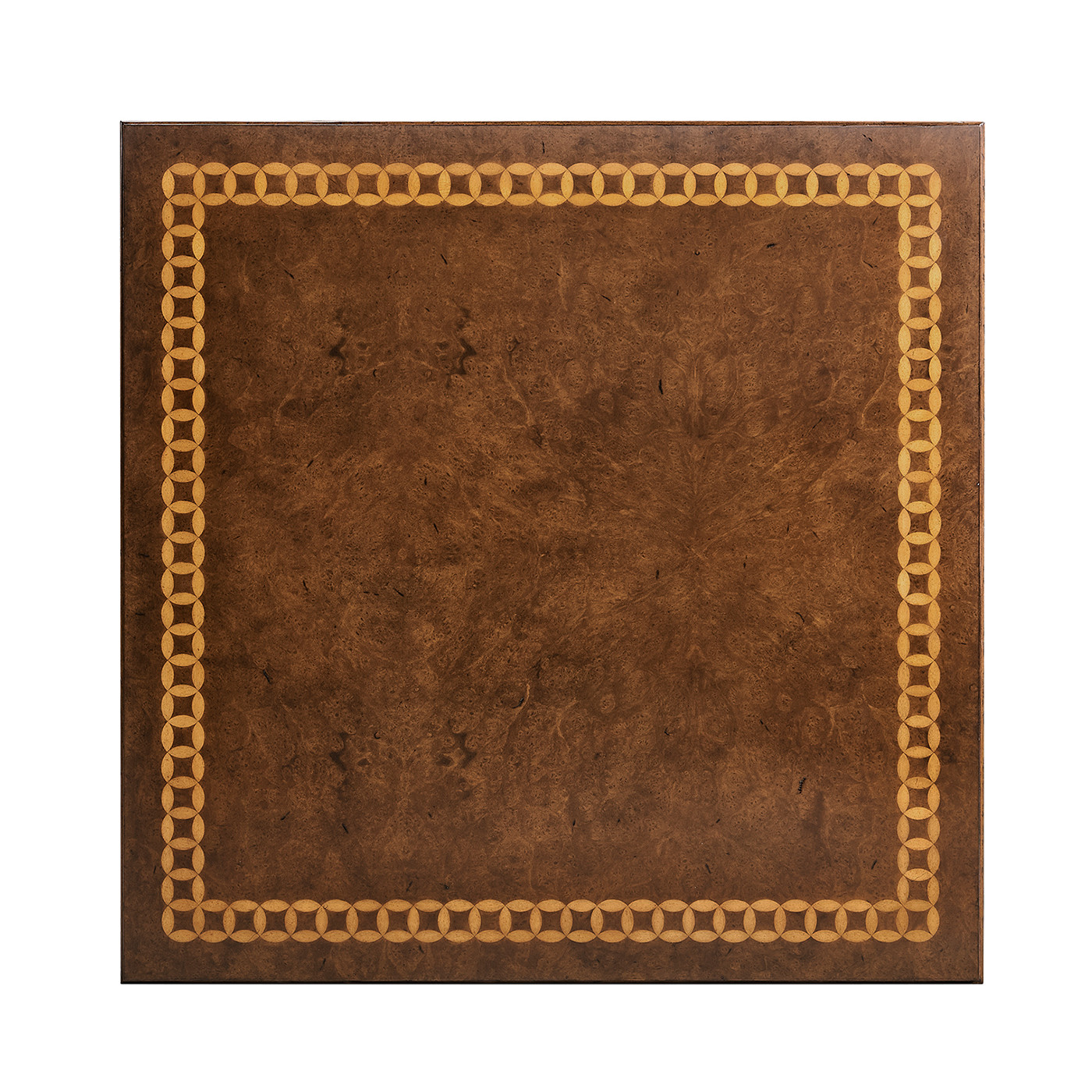 Circle inlay square coffee table