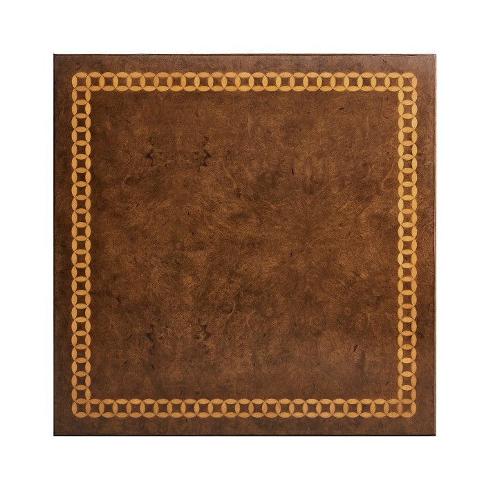 Circle inlay square coffee table