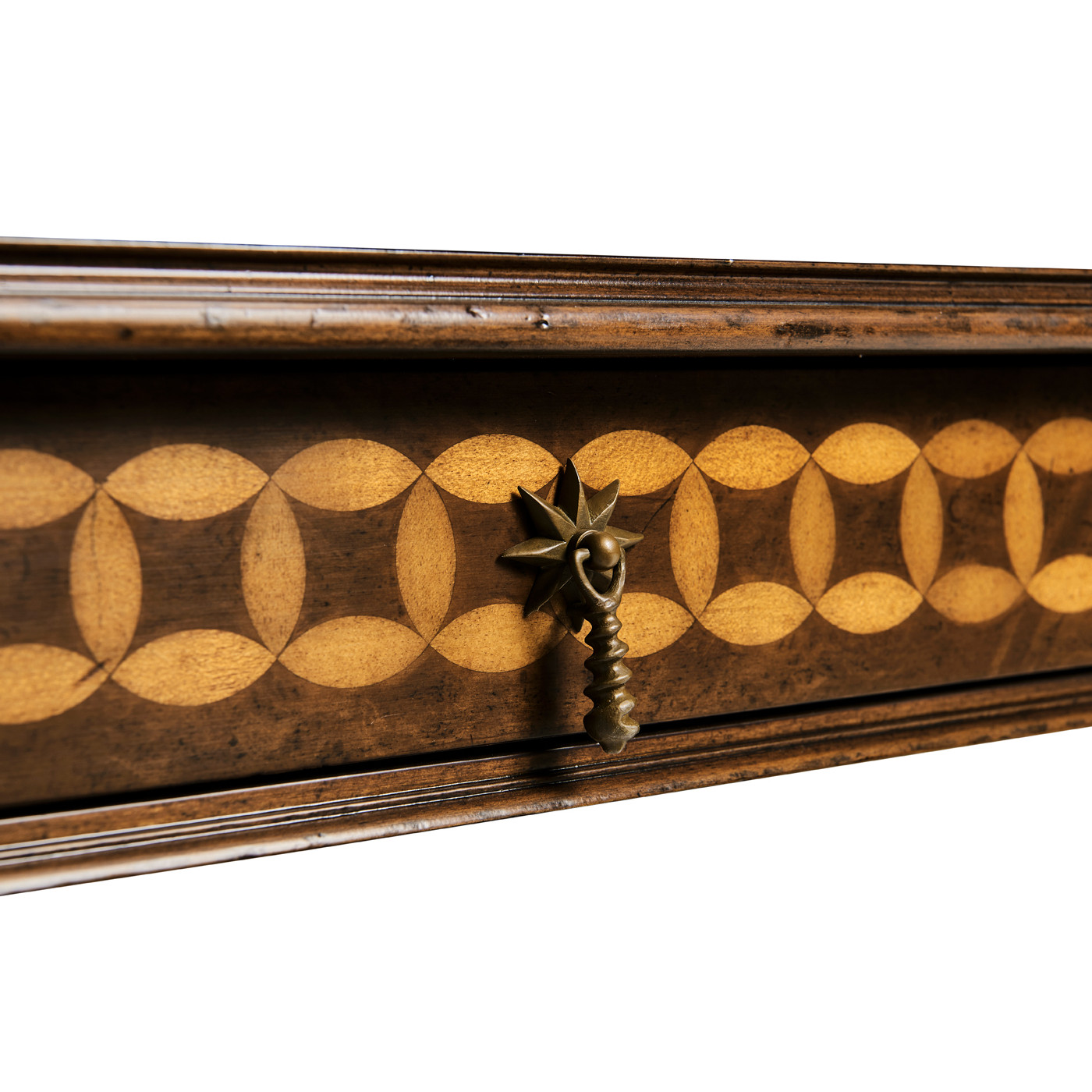 Circle inlay square coffee table