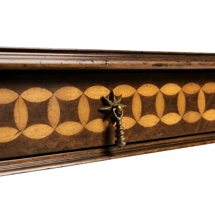 Circle inlay square coffee table