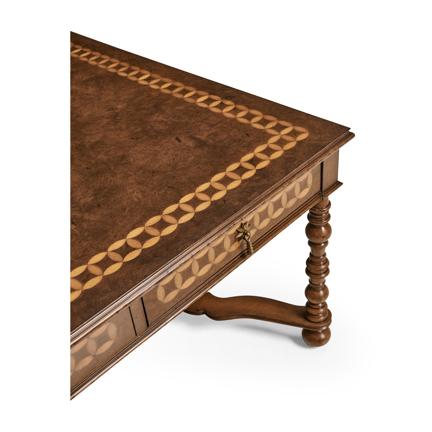 Circle inlay square coffee table