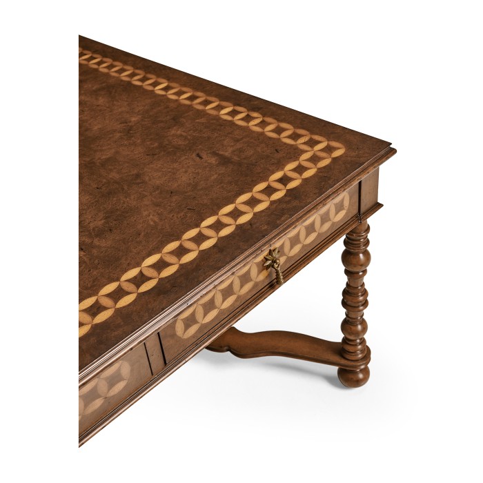 Circle inlay square coffee table