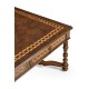 Circle inlay square coffee table