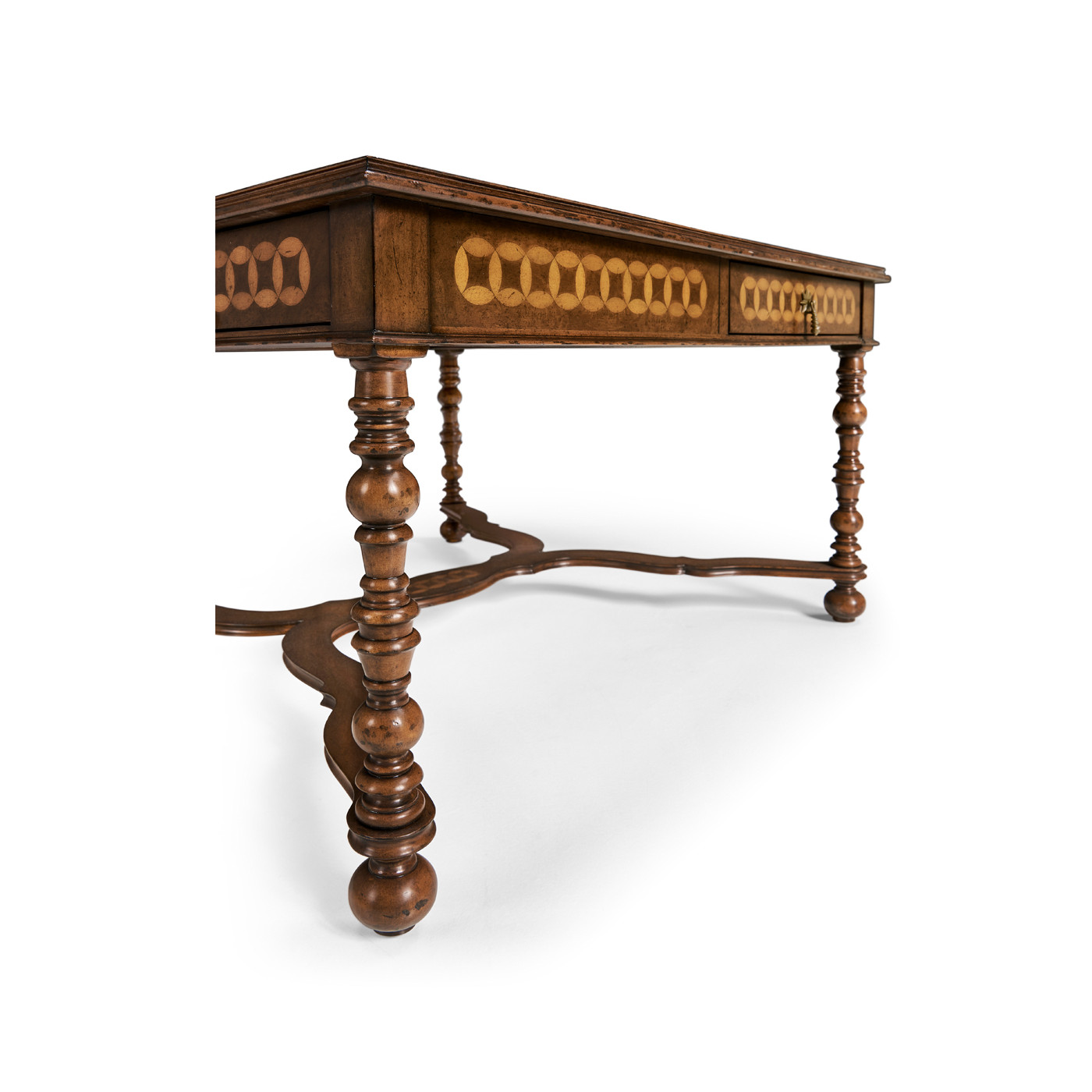 Circle inlay square coffee table