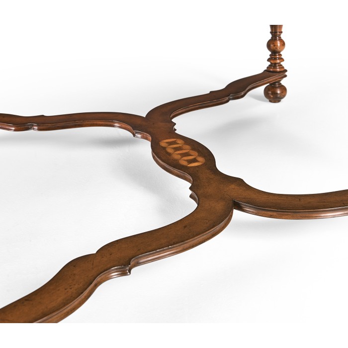 Circle inlay square coffee table