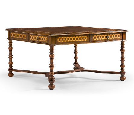 Circle inlay square coffee table