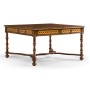 Circle inlay square coffee table