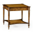 Rope veneered square side table