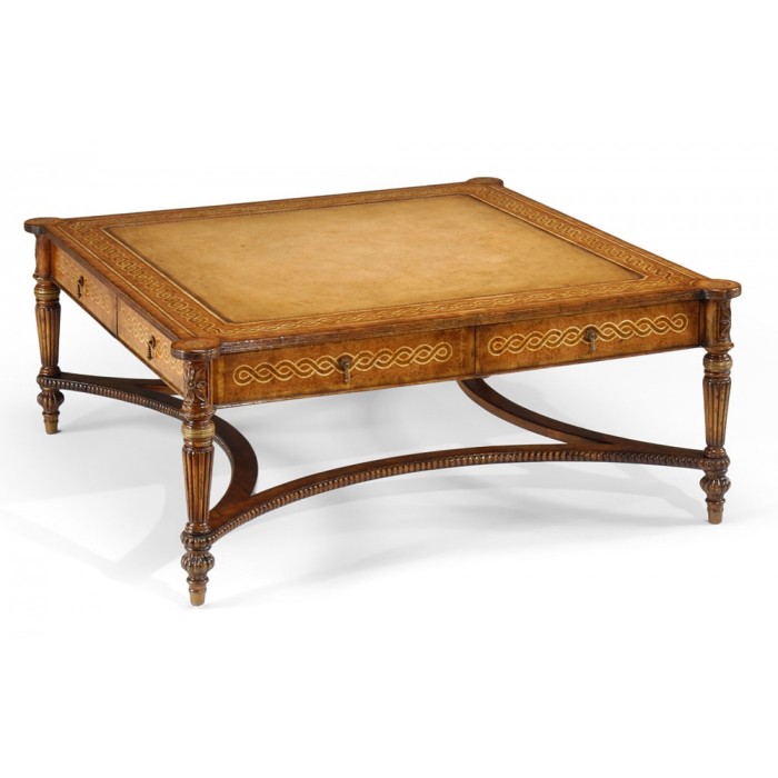 Rope twist square coffee table