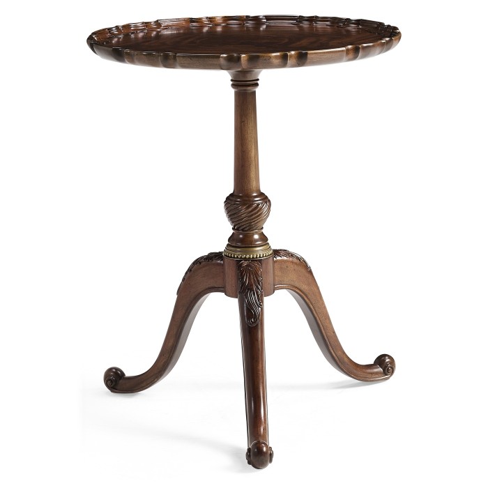 Large Mahogany "Piecrust" Lamp Table