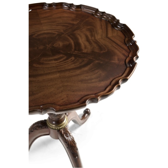 Large Mahogany "Piecrust" Lamp Table