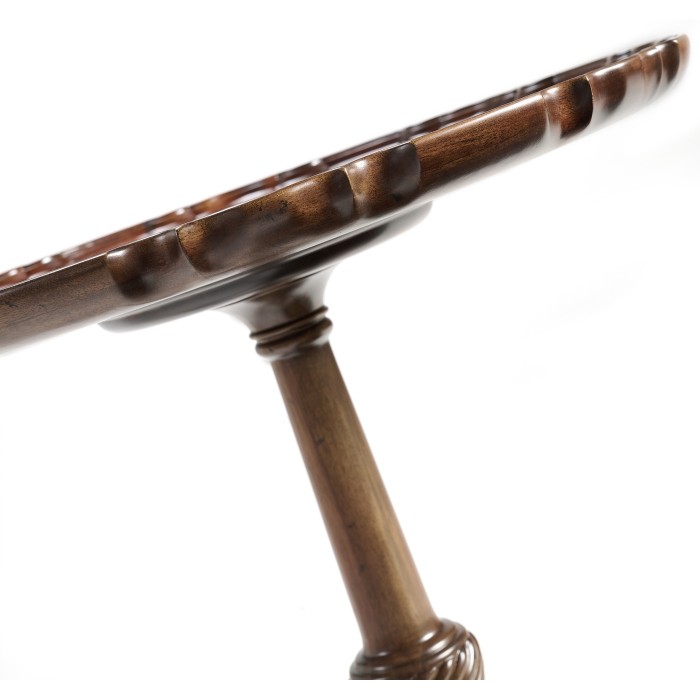 Large Mahogany "Piecrust" Lamp Table