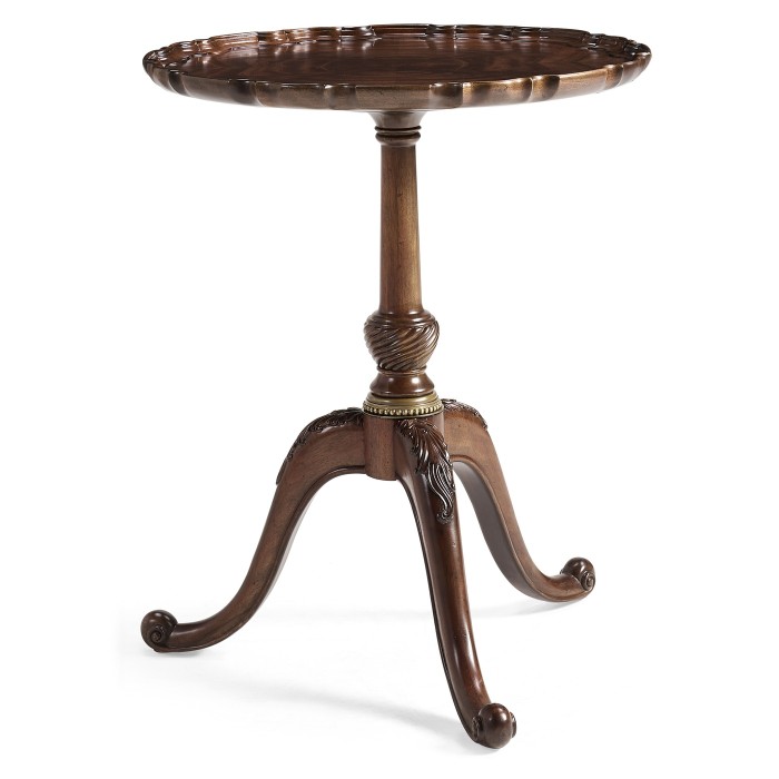 Large Mahogany "Piecrust" Lamp Table
