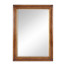 Plain walnut rectangular mirror with gilt inset