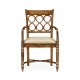 Rope twist veneer open back chair (Arm)