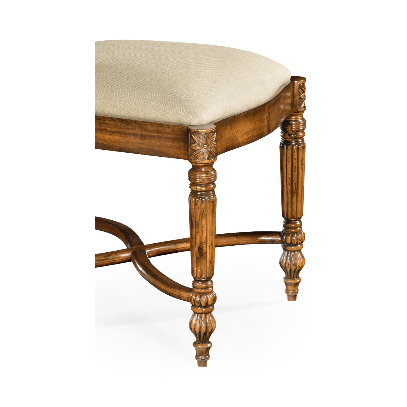 Rope twist veneer open back chair (Side)