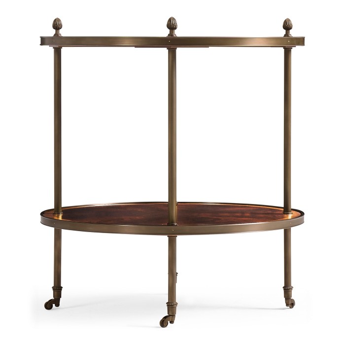 Brass Mounted Serving Table