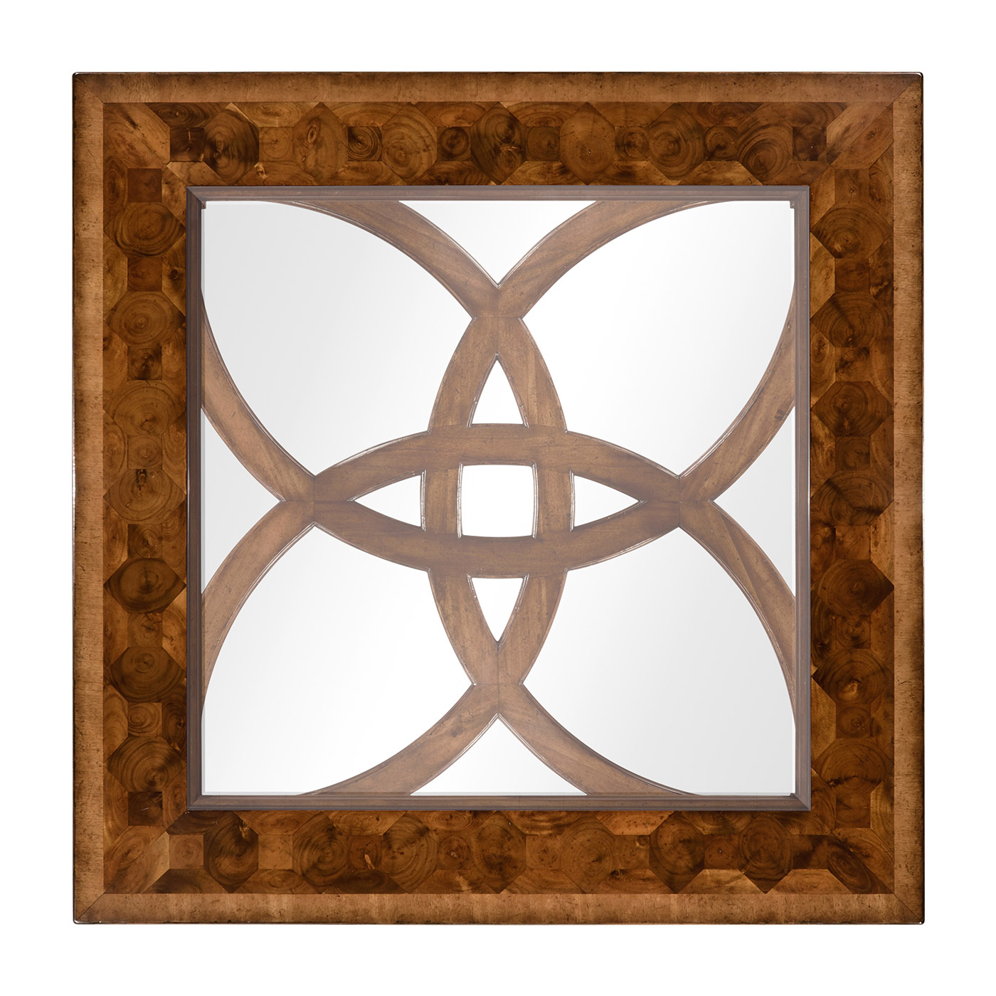 Square oyster coffee table glass top (40