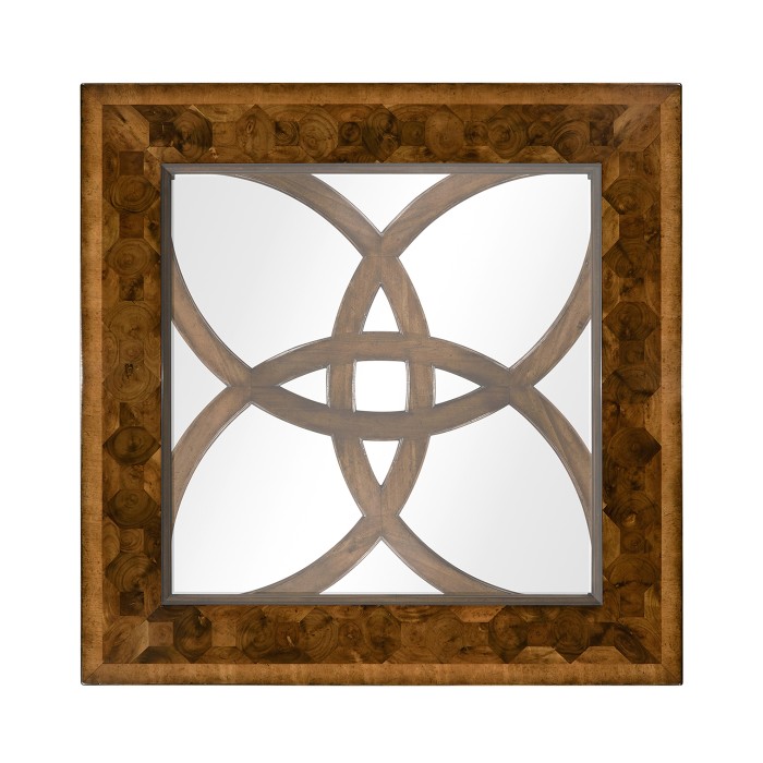 Square oyster coffee table glass top (40
