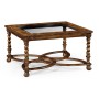 Square oyster coffee table glass top (40