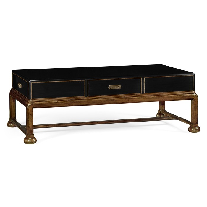 Black painted coffee table (no butterflies)