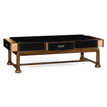 Black painted coffee table (no butterflies)