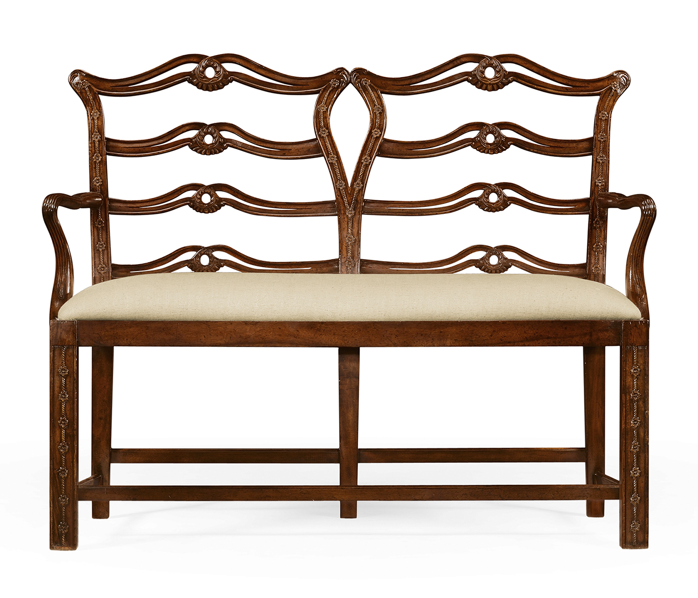 Chippendale Style Double Bench
