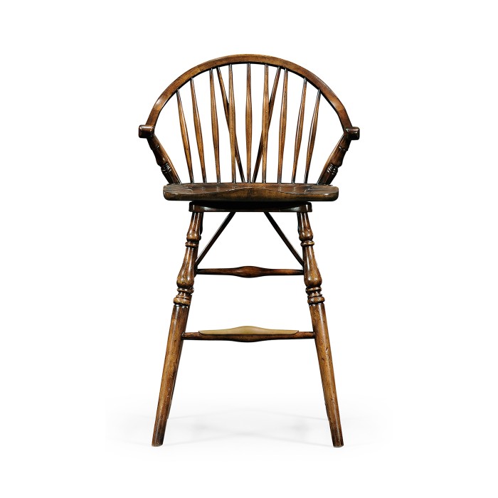 Windsor Style Walnut Barstool