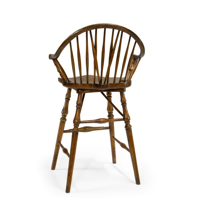 Windsor Style Walnut Barstool