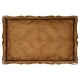 Rectangular satinwood coffee table with carved raised top