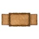 Rectangular satinwood coffee table with carved raised top